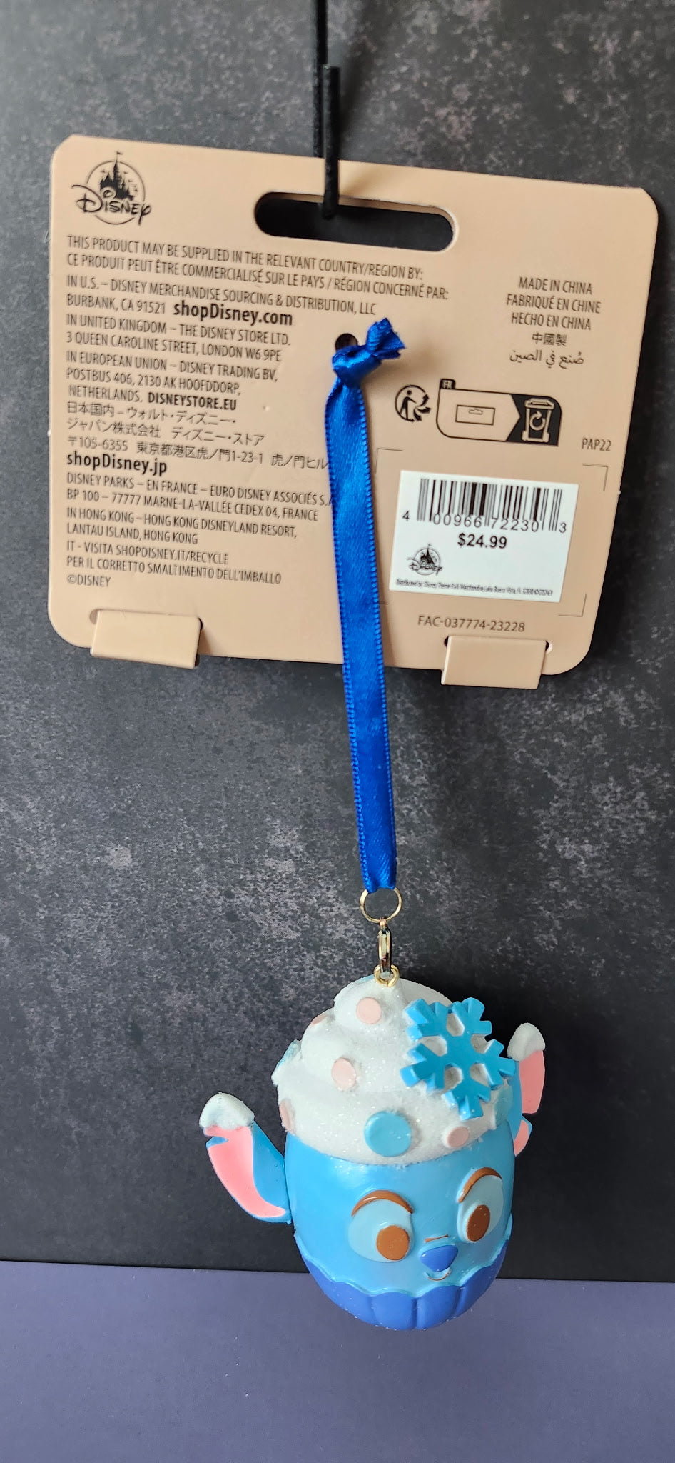 Disney Munchlings Snowflake Cupcake Stitch Ornament