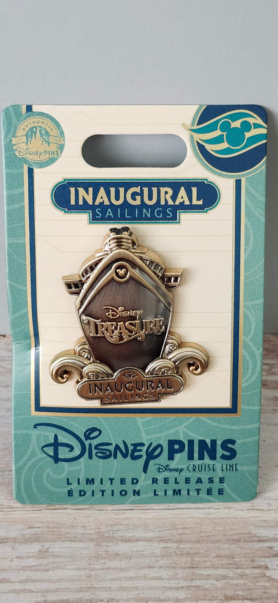 Disney Cruise Line Disney Treasure Inaugural Sailings Limited Release Pin