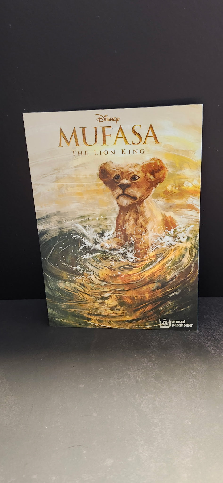 Disney Mufasa The Lion King Annual Passholder 5x7 Postcard WDW 2024