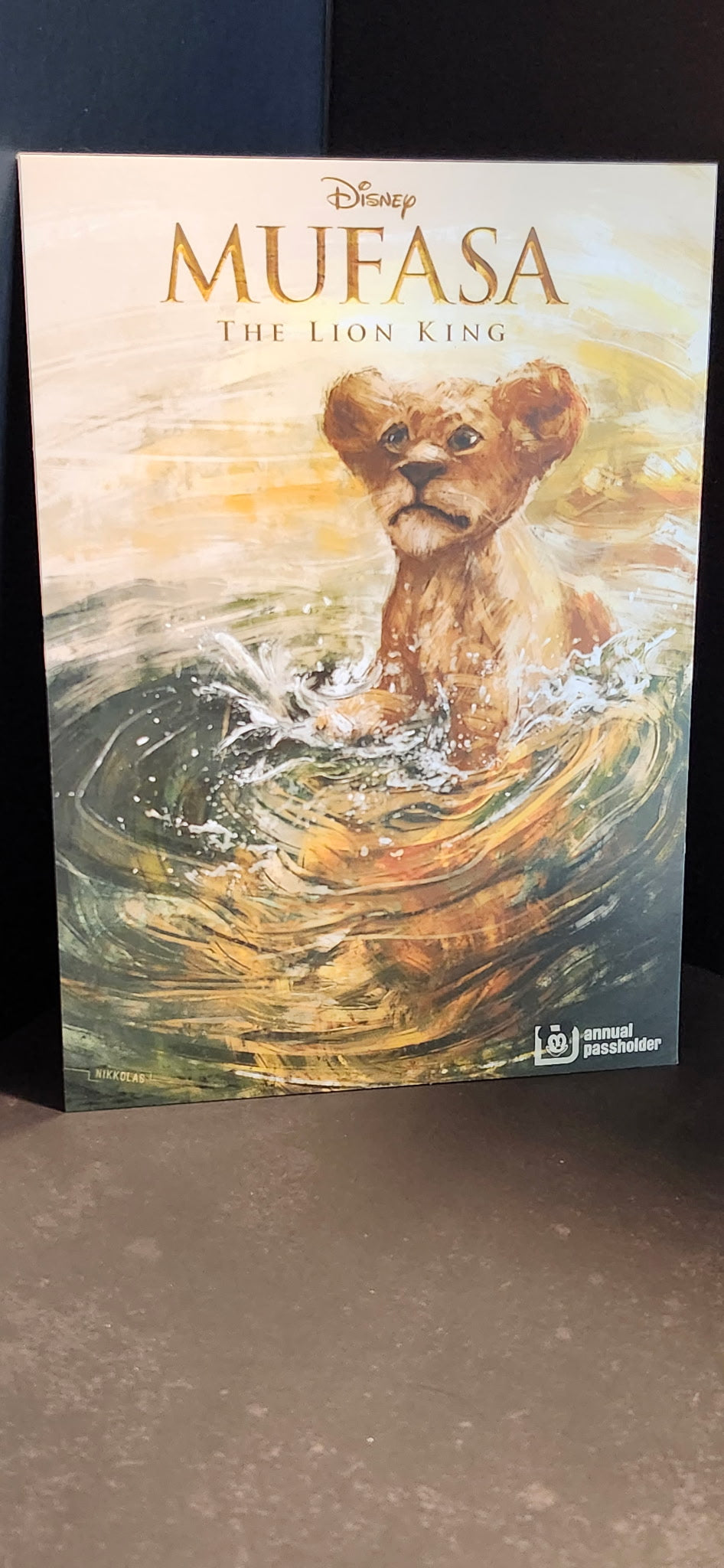 Disney Mufasa The Lion King Annual Passholder 5x7 Postcard WDW 2024