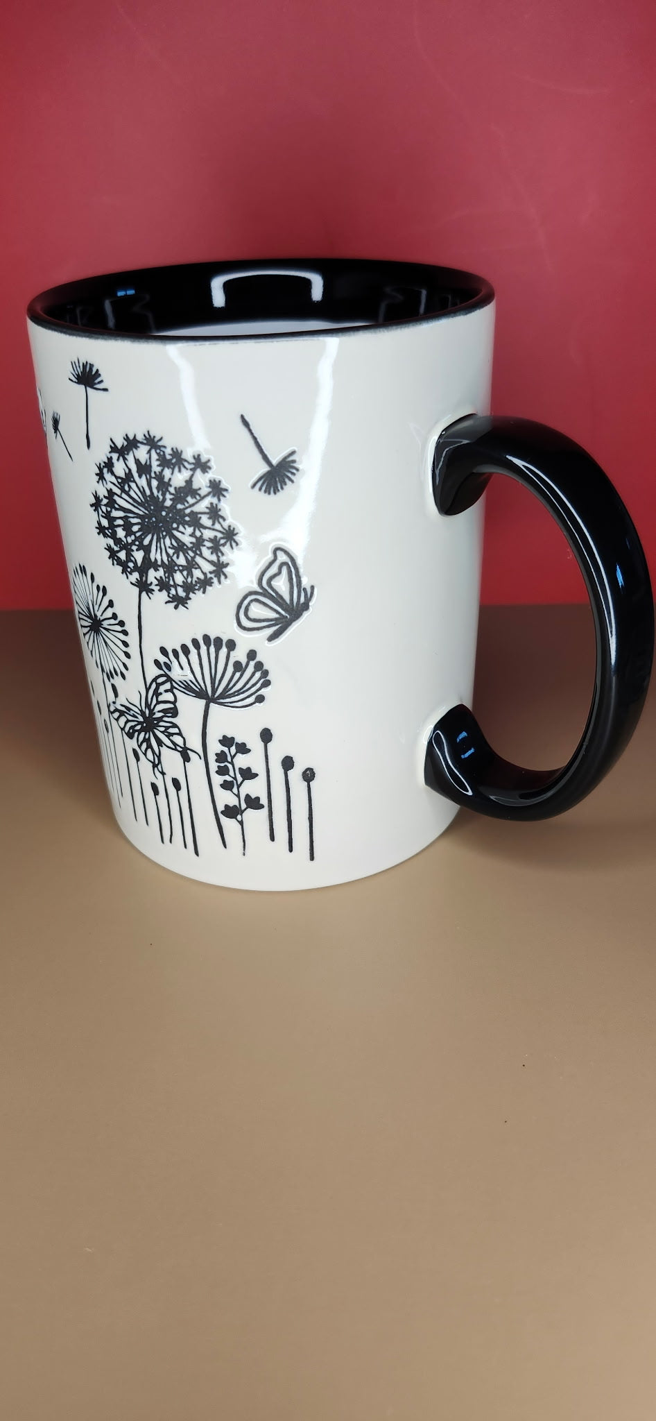 Disney Parks Fantasyland Castle Floral Butterfly Mug 16oz NWT
