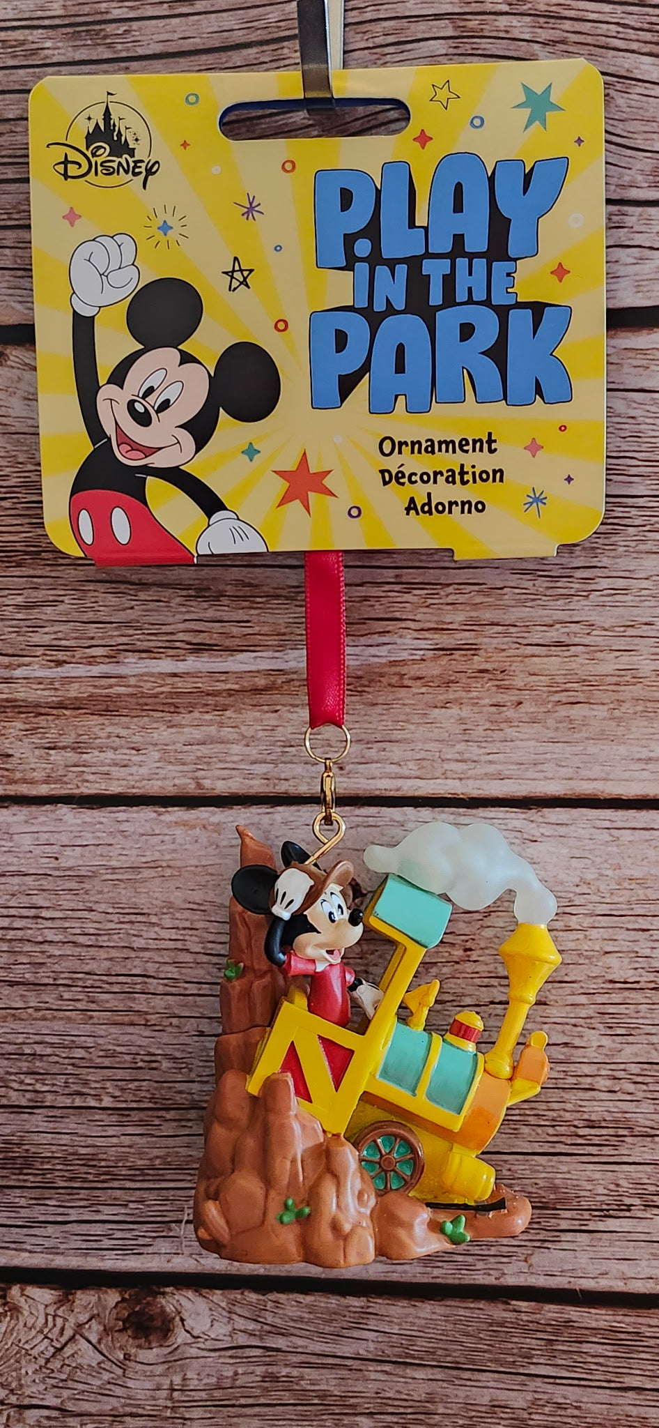 Disney Play In The Park Big Thunder Mountain Mickey Ornament NWT Frontierland