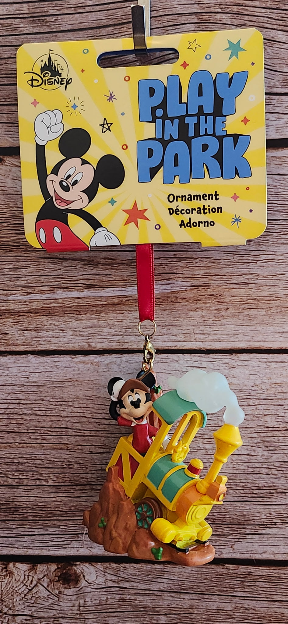 Disney Play In The Park Big Thunder Mountain Mickey Ornament NWT Frontierland