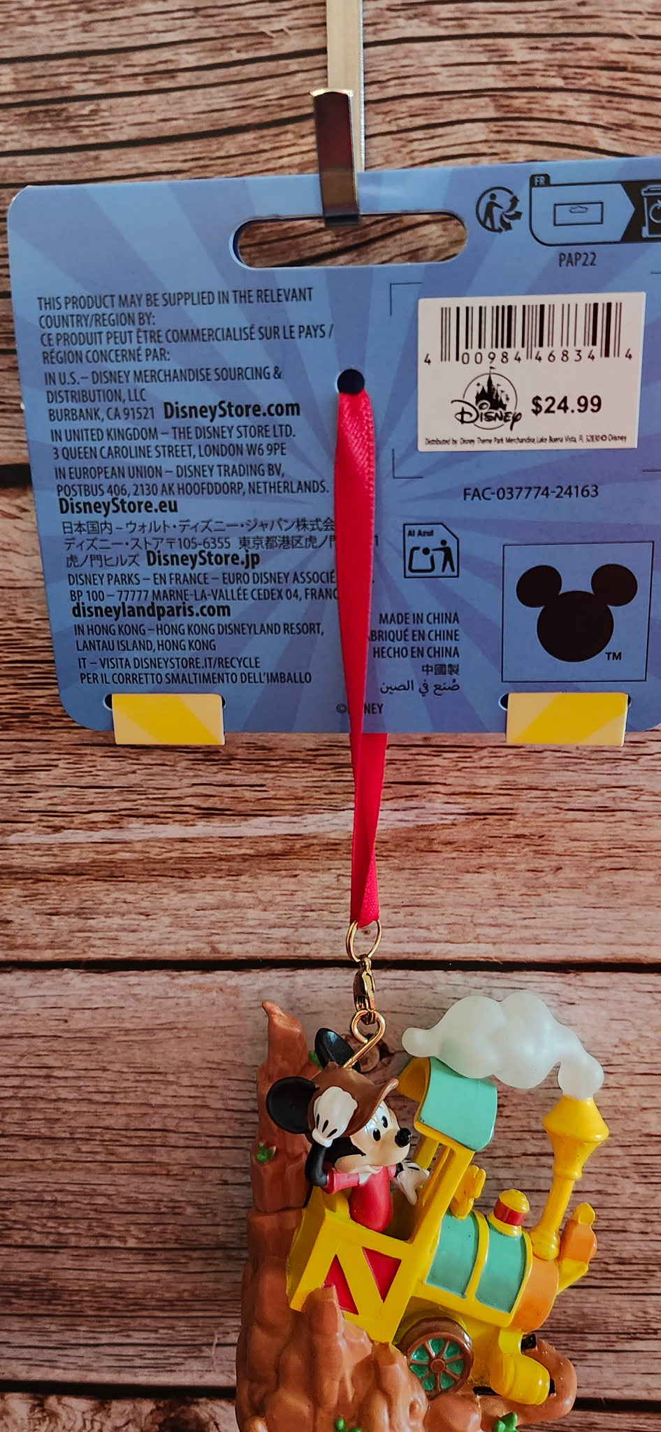 Disney Play In The Park Big Thunder Mountain Mickey Ornament NWT Frontierland