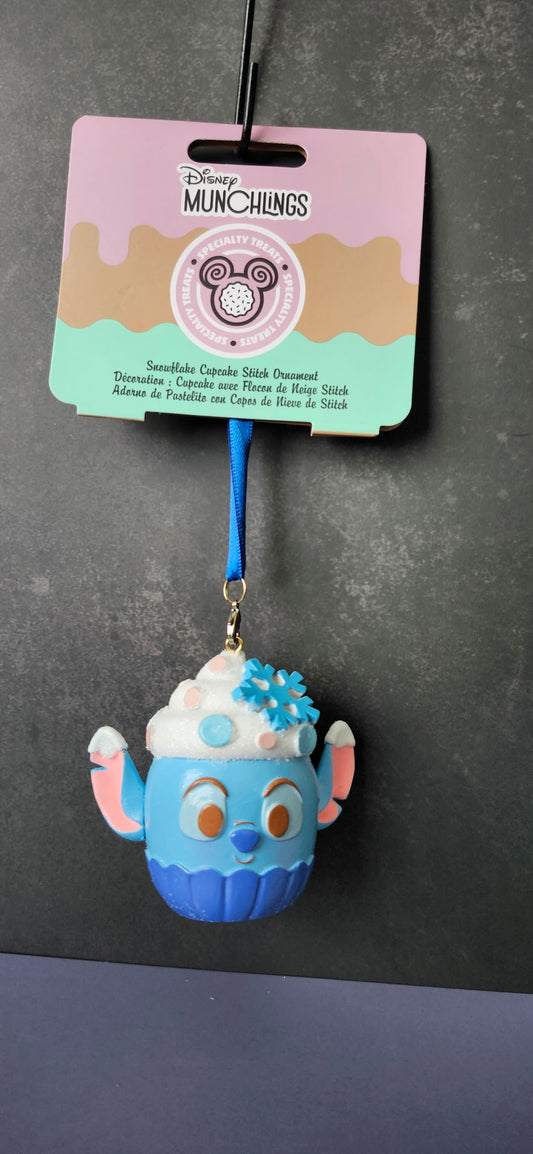 Disney Munchlings Snowflake Cupcake Stitch Ornament