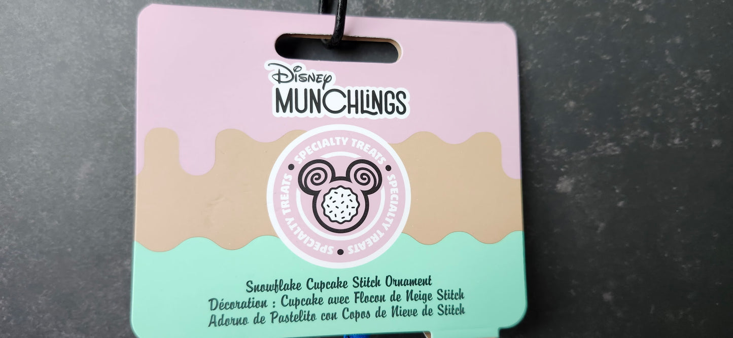 Disney Munchlings Snowflake Cupcake Stitch Ornament
