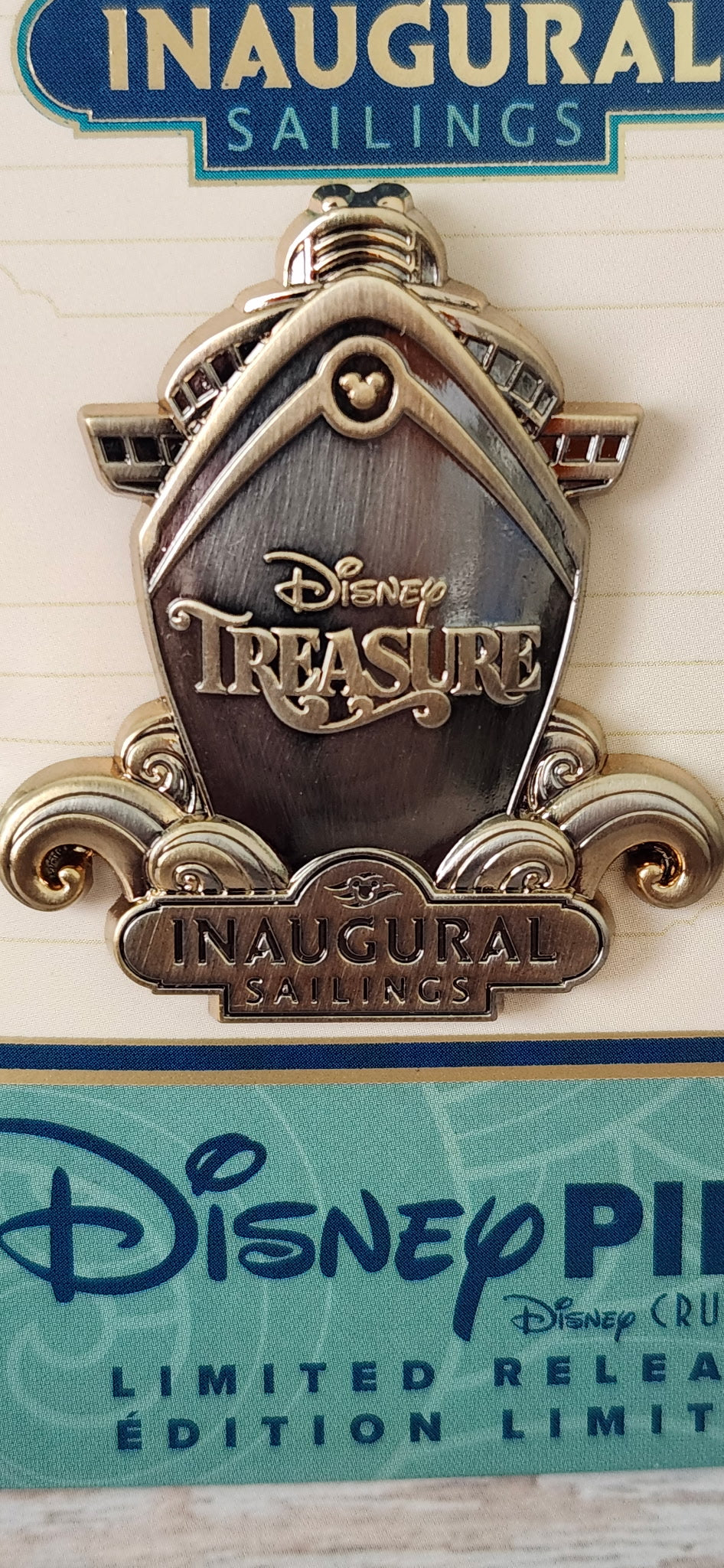 Disney Cruise Line Disney Treasure Inaugural Sailings Limited Release Pin