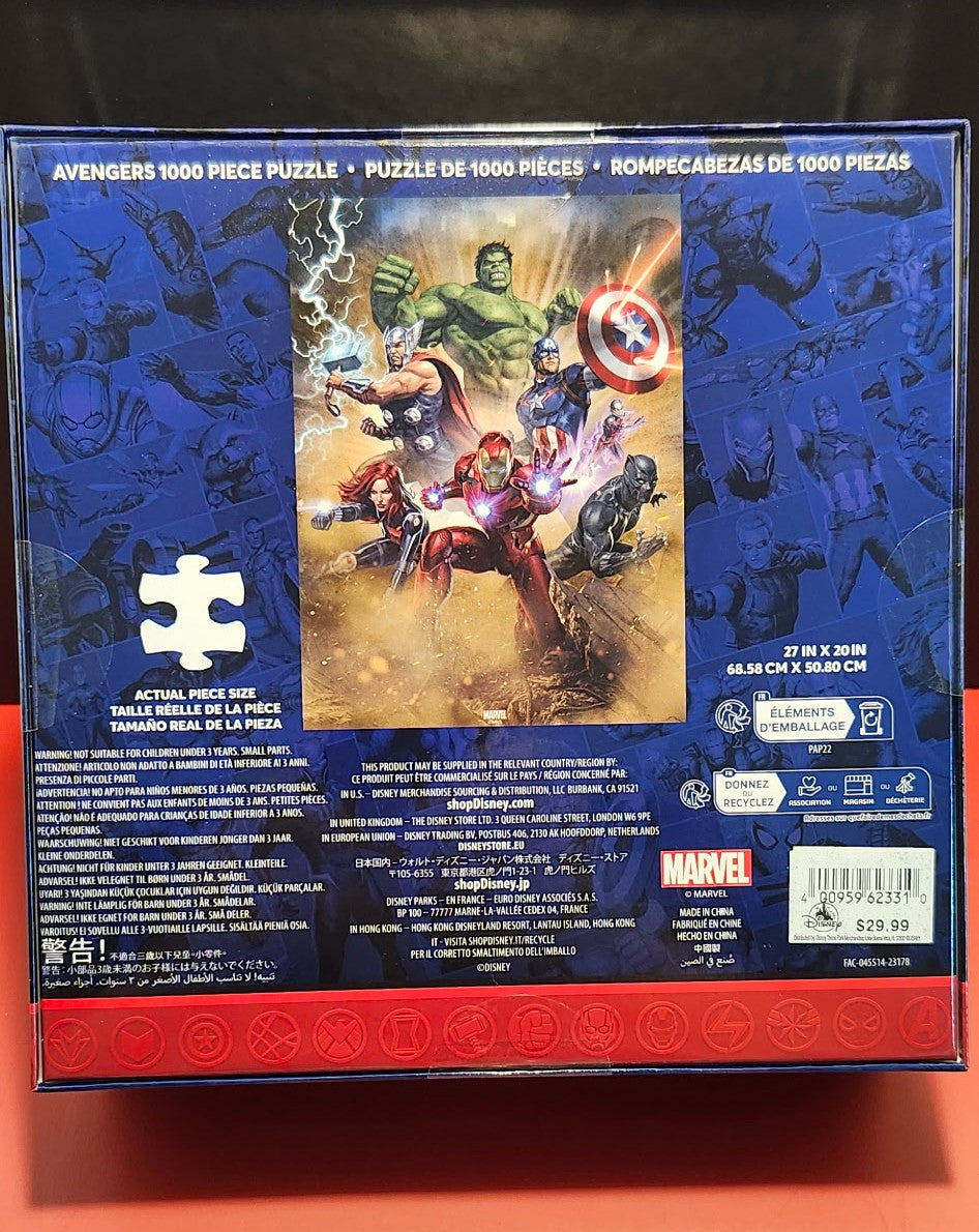 Marvel Avengers 1000 Piece Jigsaw Puzzle Disney Store Exclusive New