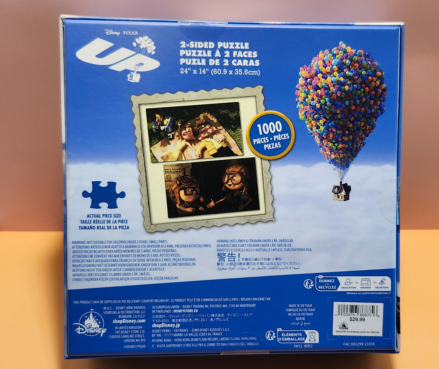 Disney Pixar Up 1000 Piece 2-Sided Jigsaw Puzzle New Sealed