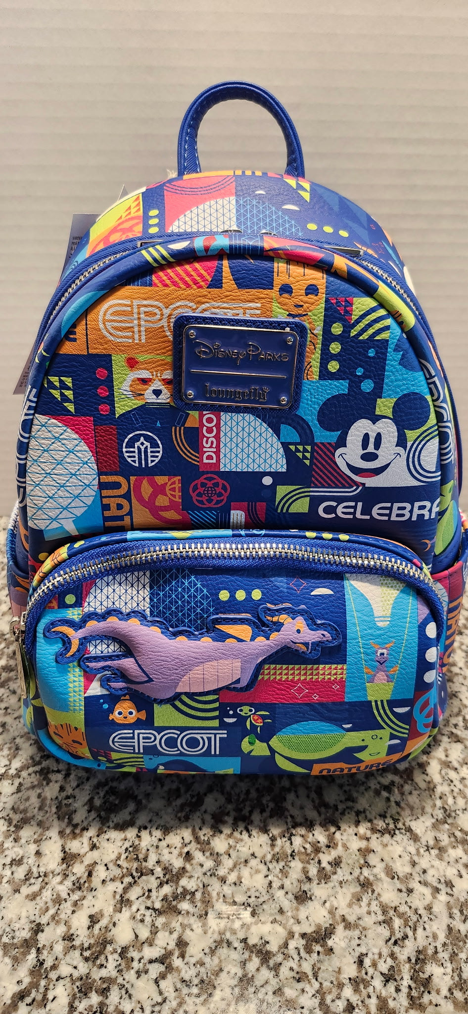 Disney Parks Loungefly EPCOT Figment Mini Backpack NWT Park Exclusive