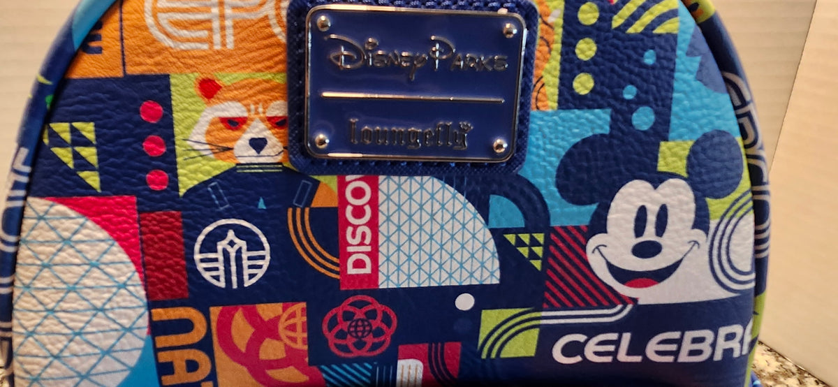 Disney Parks Loungefly EPCOT Figment Mini Backpack NWT Park Exclusive