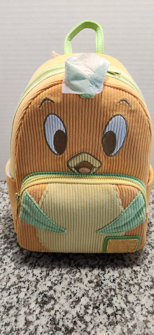Loungefly Disney Parks Orange Bird Corduroy Mini Backpack NWT