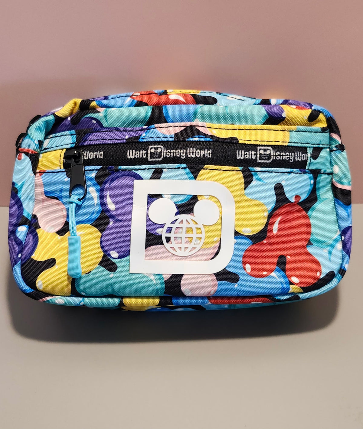 Disney Parks Mickey Balloon Print Fanny Pack Belt Bag NWT Colorful