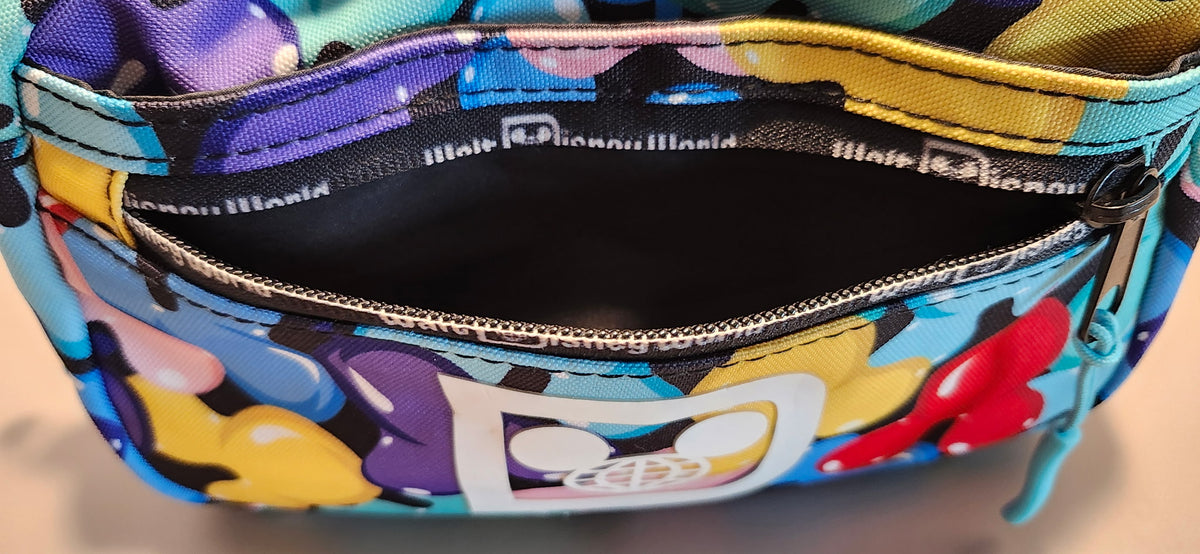 Disney Parks Mickey Balloon Print Fanny Pack Belt Bag NWT Colorful