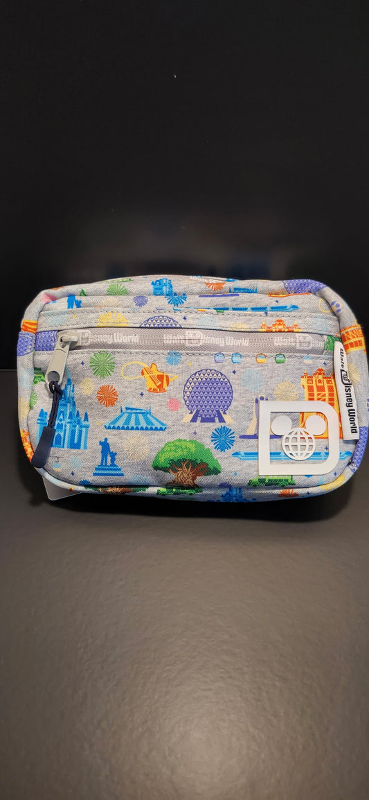 Disney World Parks Icon Retro Fanny Pack Belt Bag NWT Cinderella Castle
