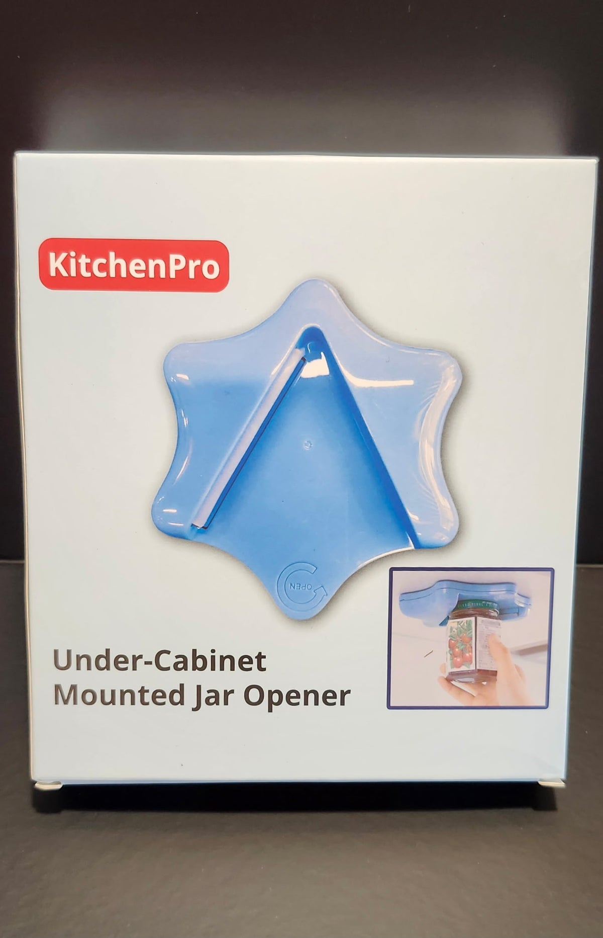 KitchenPro Under Cabinet Mounted Jar Opener Blue w/ Hardware 7.25" New