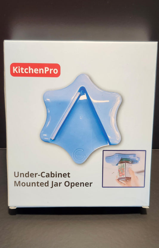 KitchenPro Under Cabinet Mounted Jar Opener Blue w/ Hardware 7.25" New