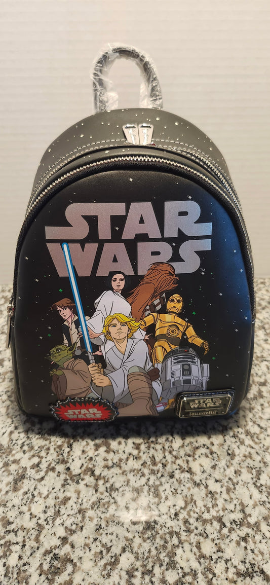 Loungefly Star Wars Glow in the Dark Mini Backpack Disney NWT