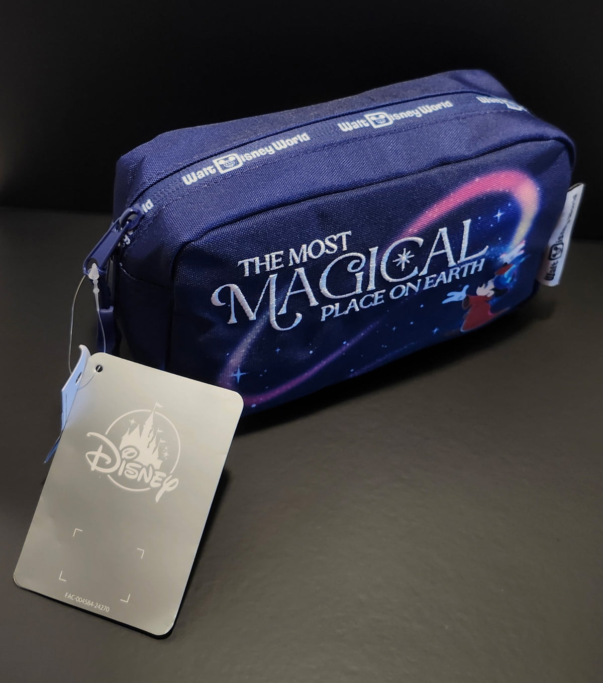 Walt Disney World Sorcerer Mickey Fanny Pack Belt Bag NWT Navy Blue