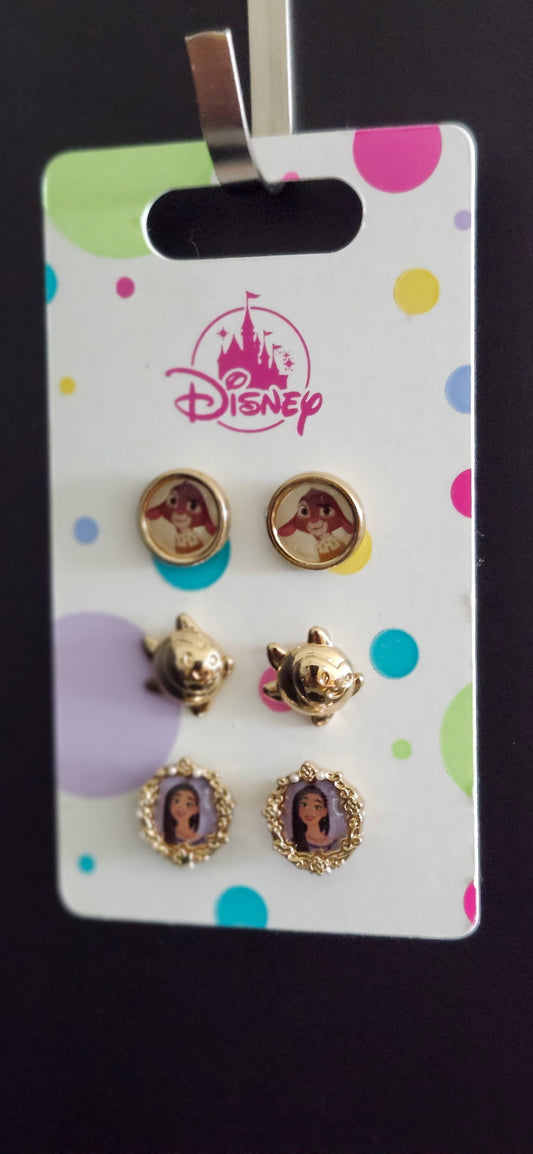 Disney Wish Movie 3 Pair Earring Set Asha Valentino Star Disney Parks NWT